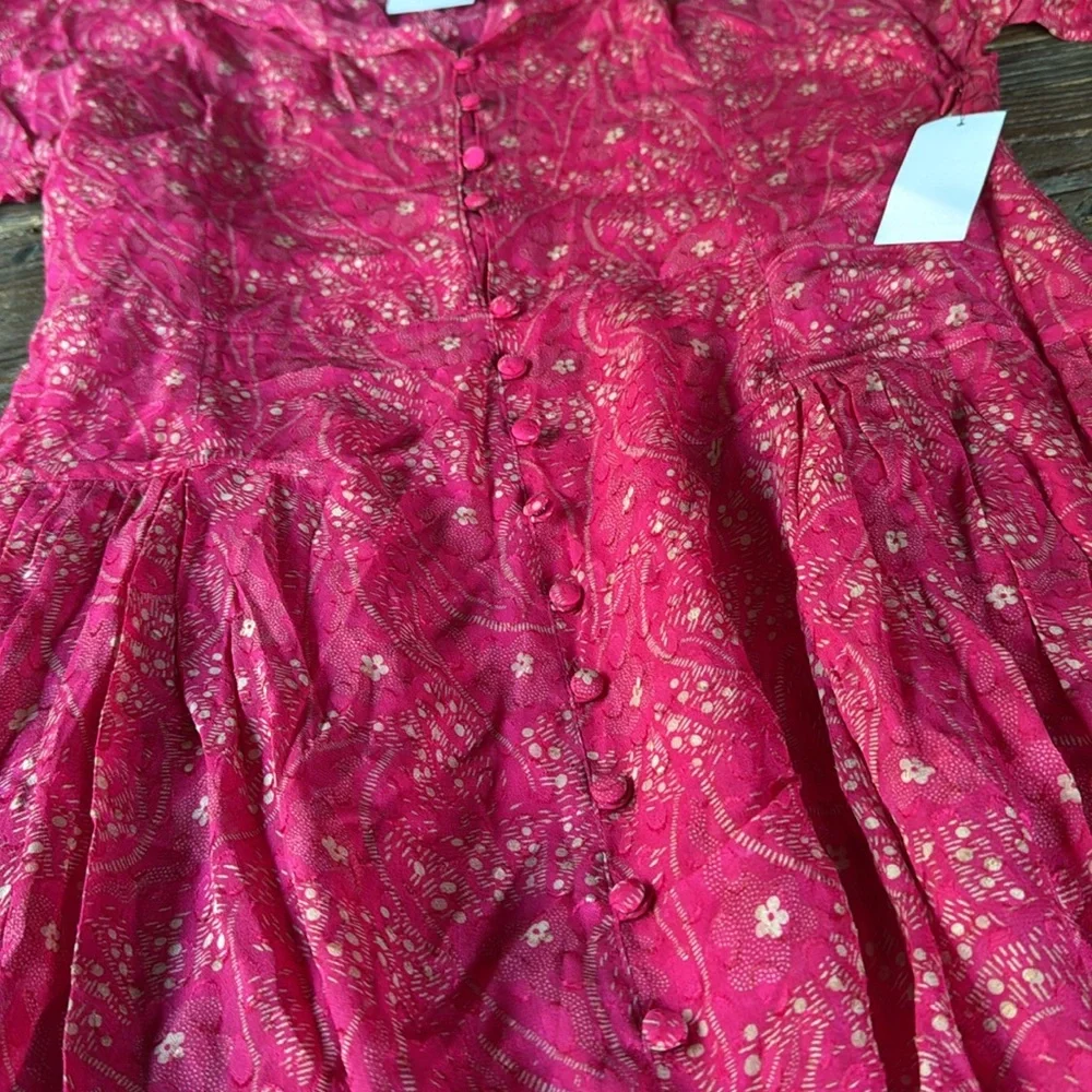 Equipment Samia silk floral ruffled button down midi long dress NWT‎ size 6